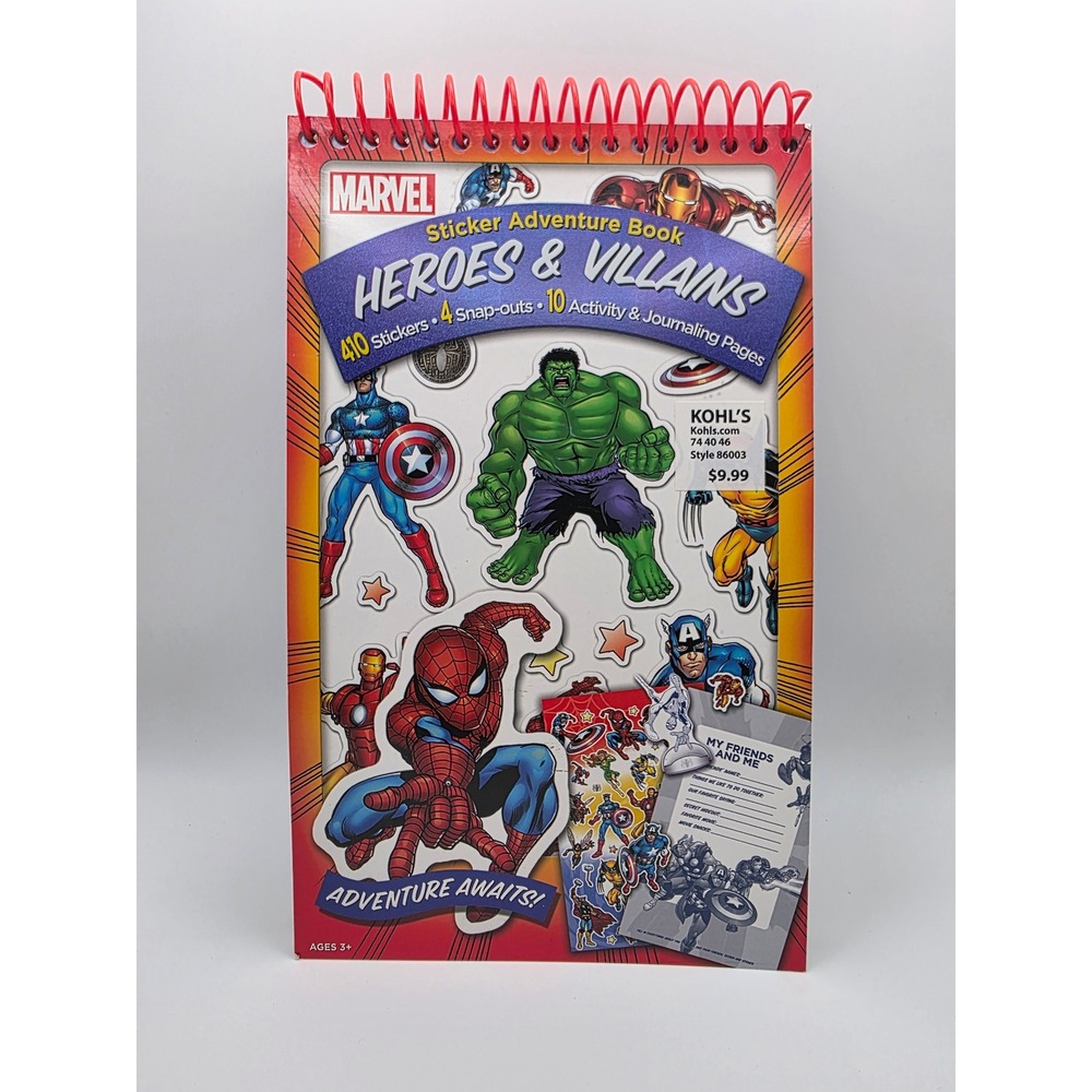 Marvel Heroes & Villains Sticker Adventure Book 410+ Stickers Activity pack NEW